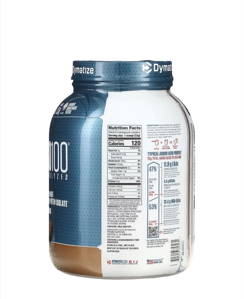 DYMATIZE ISO 100 FUDGE BROWNIE 3LBS