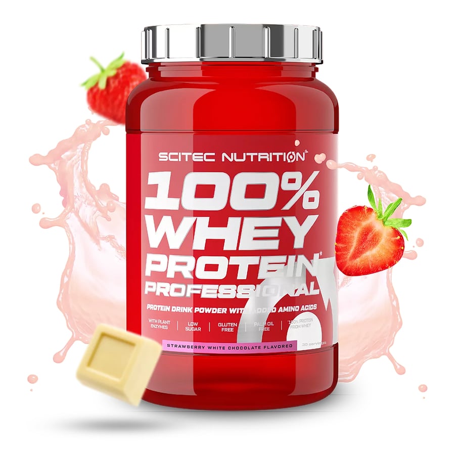 SCITEC 100% WHEY PROTEIN PROFESSIONAL STRAWBERRY WHITE CHOCOLATE 920G