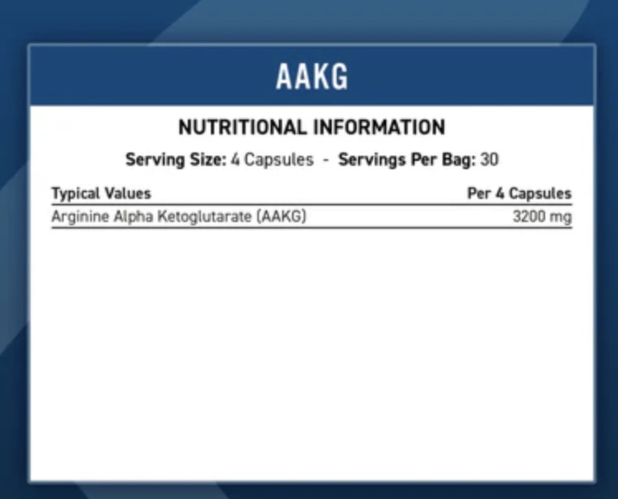 APPLIED AAKG ARGININE ALPHA KETOGLUTARATE 120 VEG CAPS