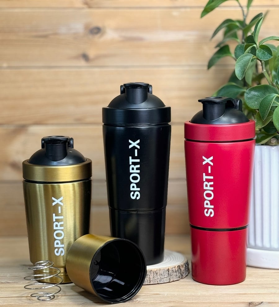 shaker bottle 591ml steel red