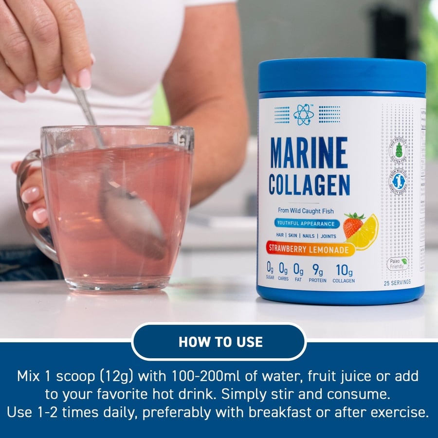APPLIED MARINE COLLAGEN STRAWBERRY RASPBERRY 300G