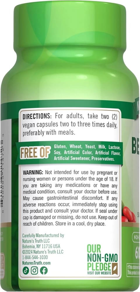 NATURE TRUTH BERBERINE 60 CAPS