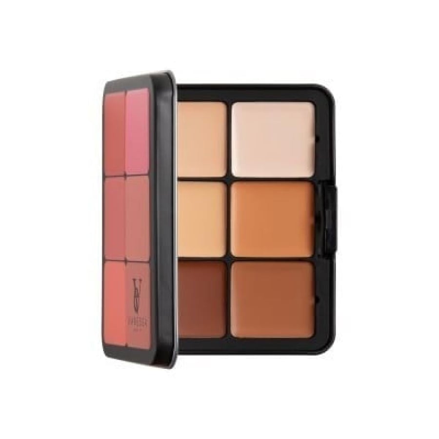 Vanessa - set of blush, cheek color, and contour face highlighter creamy A