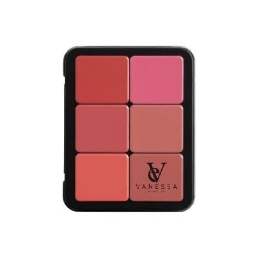 Vanessa - set of blush, cheek color, and contour face highlighter creamy A