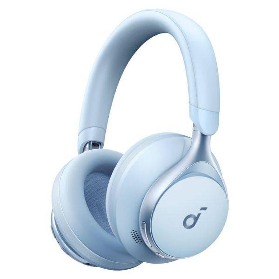 Soundcore wireless headset with Bluetooth technology Space One from Anker light blue