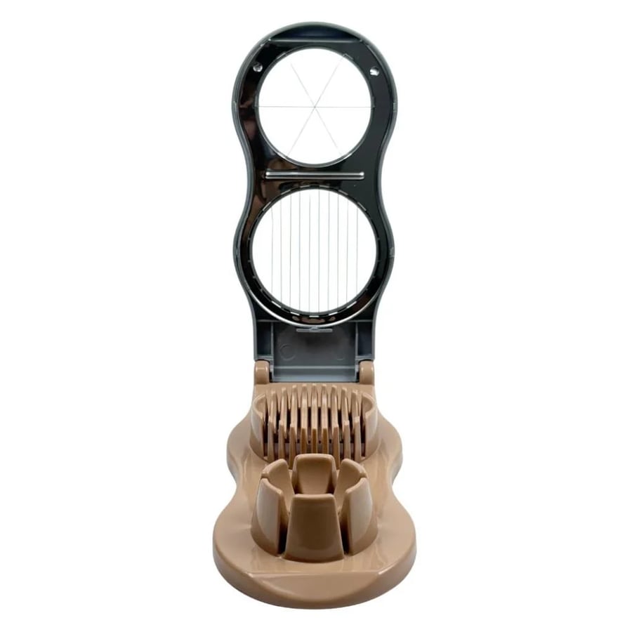 Multiple-use boiled egg cutter