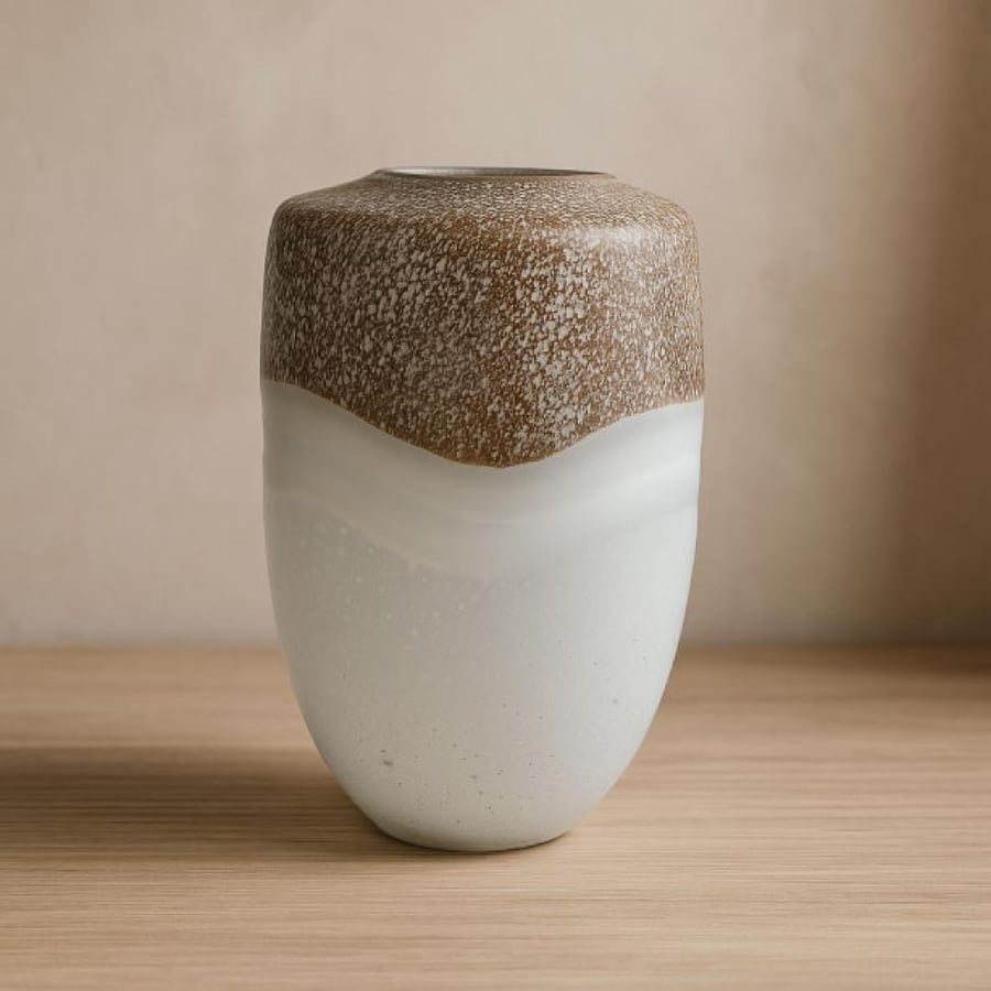 Glass vase with natural gradients – rustic design