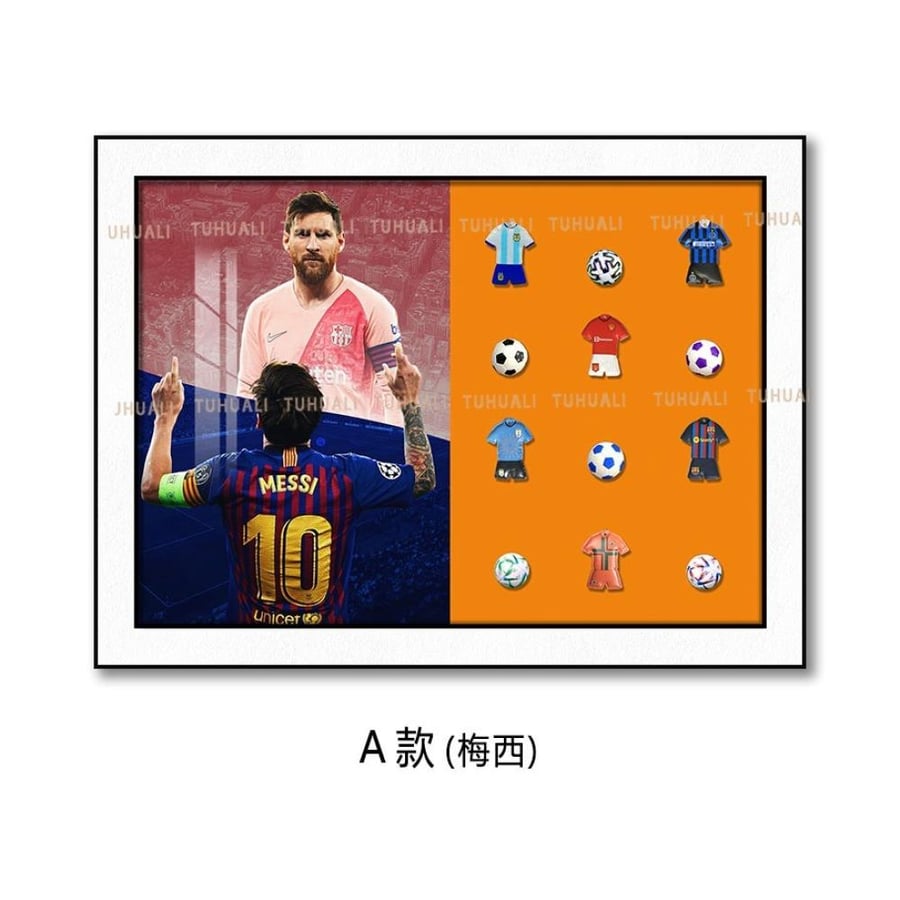 3D wall decor panel – soccer stars