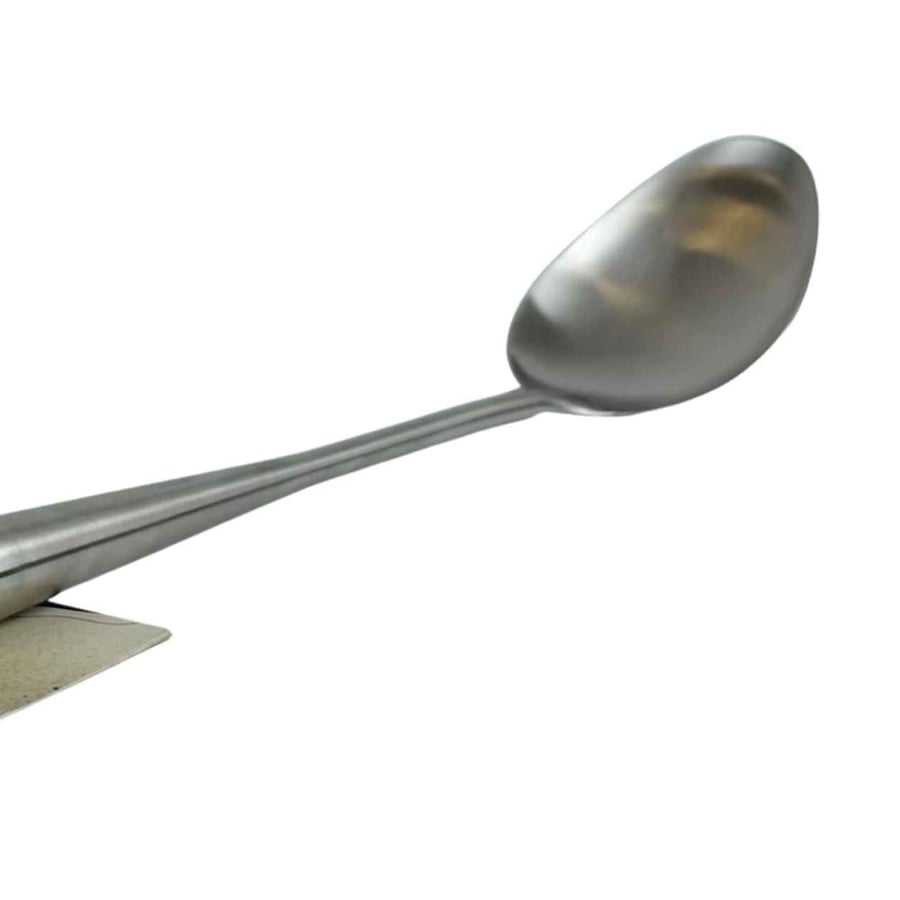 Long stainless steel serving spoon