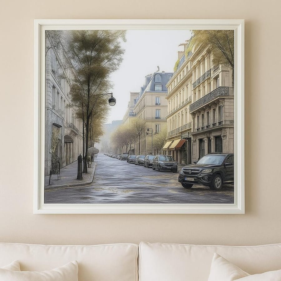 Wall art with frame – Paris Street classic