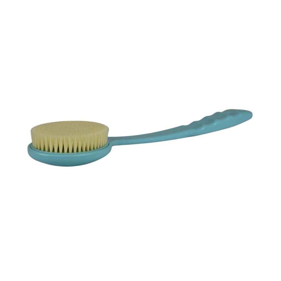 Multi-colored bath brush with a comfortable handle