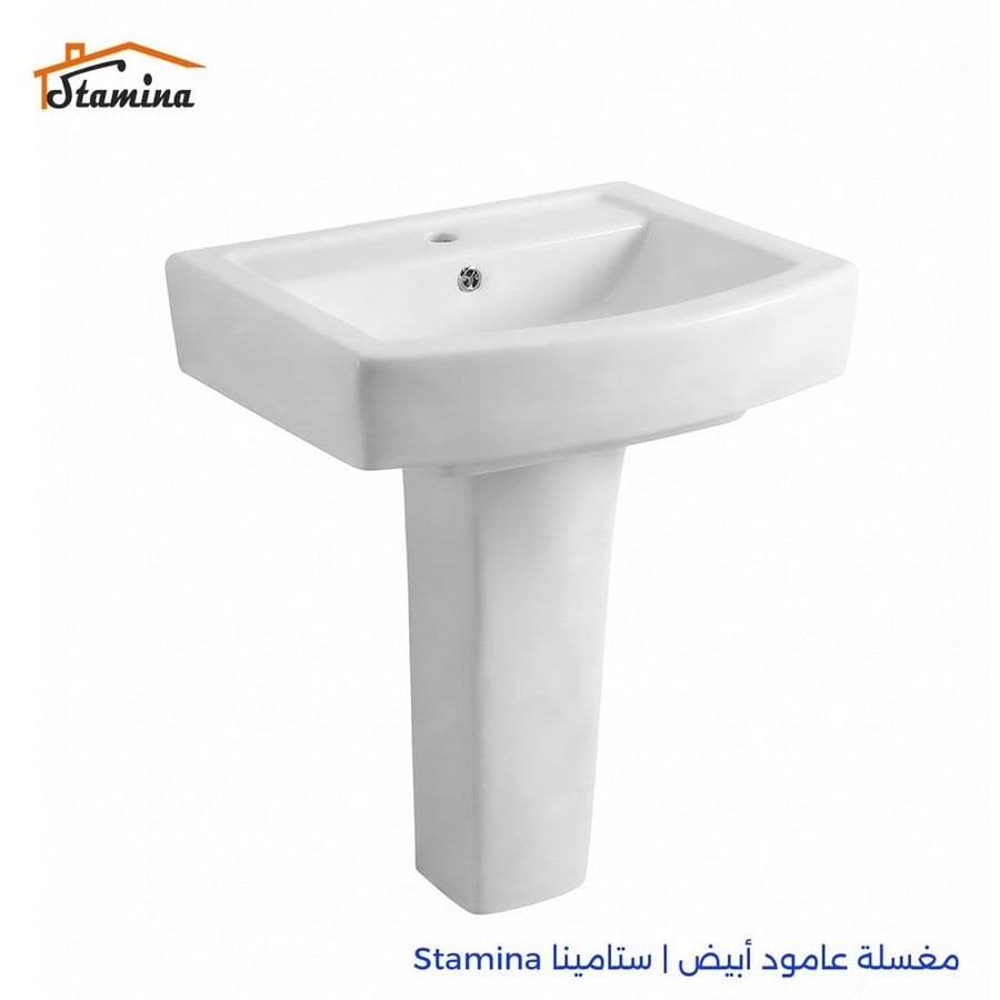 مغسلة عامود أبيض ستامينا STAMINA