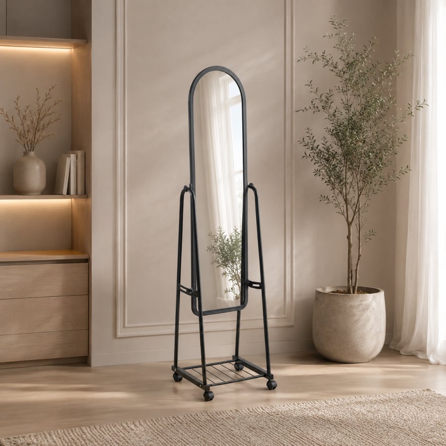 مراية ستاند اسودمقاس 158× 40 سم