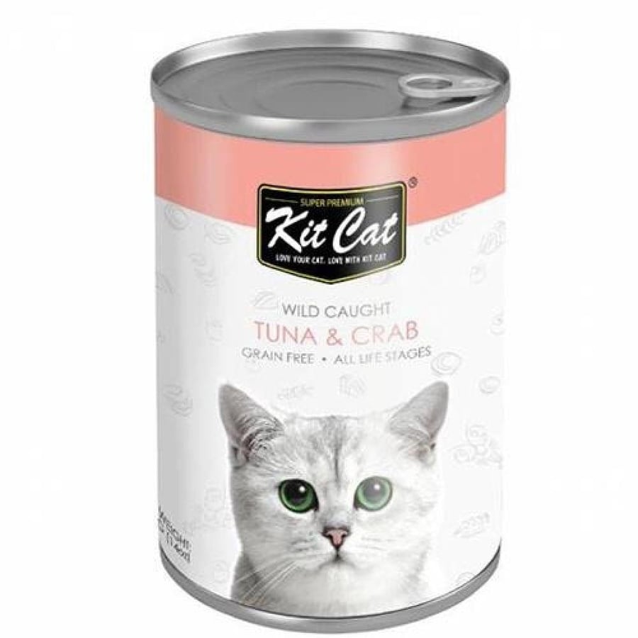 بكج كت كات KIT CAT طعام رطب للقطط 24 علبة × 400 جم | 8 نكهات متنوعة