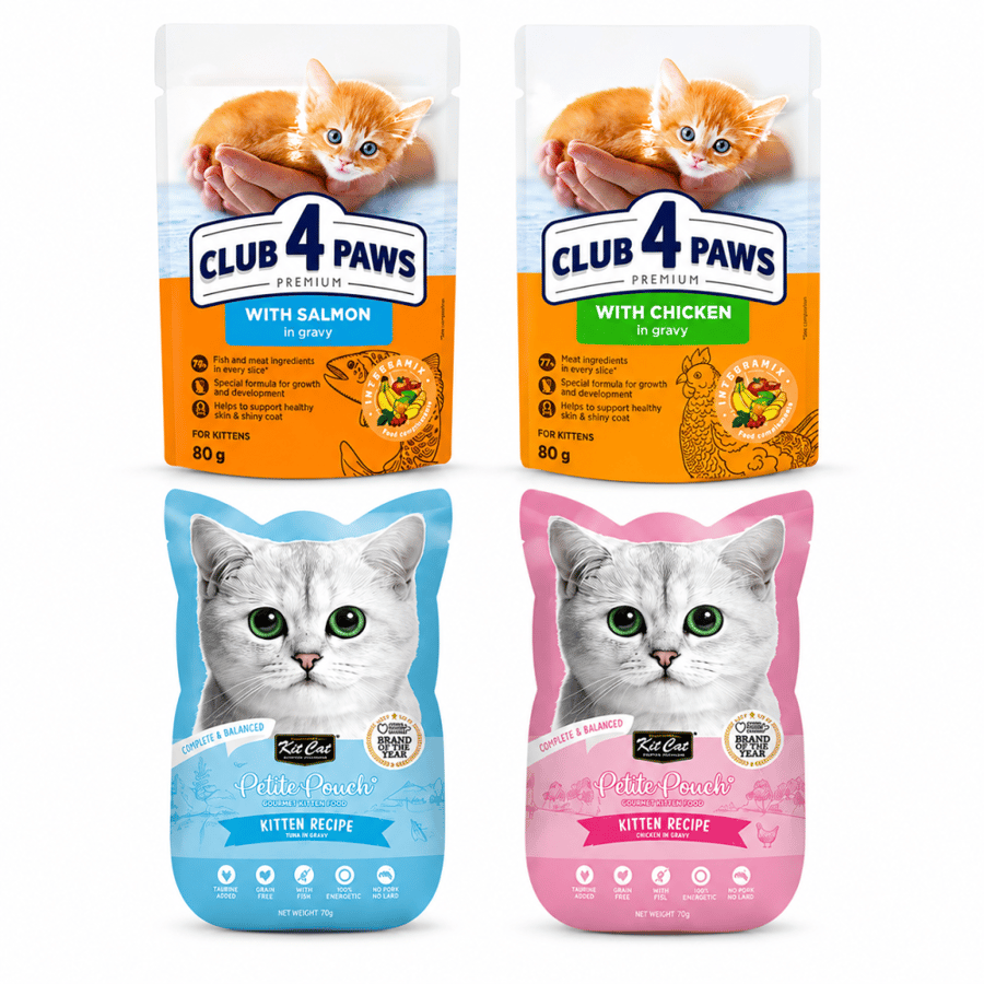 بكج طعام رطب للقطط الصغيرة Kitten 8 ظروف | كلوب فور باوز + كت كات