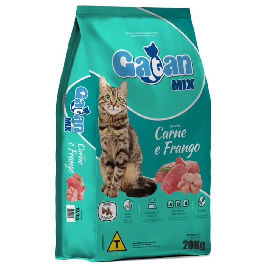 Gatan Dry Cat Food with Chicken and Meat 20kg