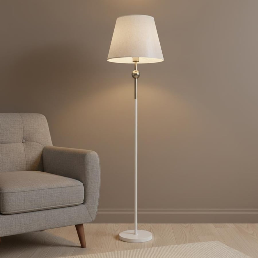 Modern metal stand bedside lamp