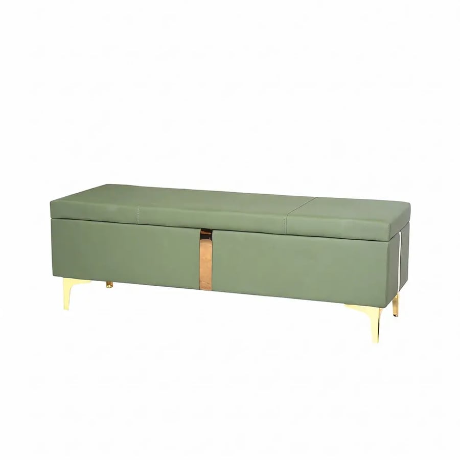 صندوق تخزين سجاد أخضر 118×40 سم