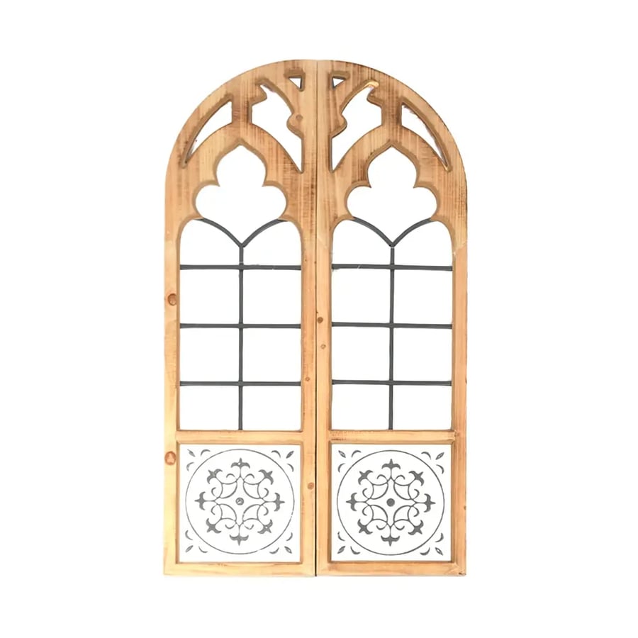 ديكور مرآة حائط اطار خشب 70×120 سم - خشبي