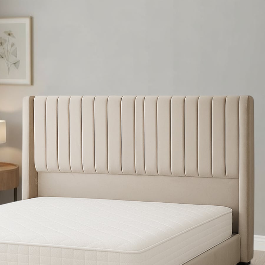 Modern velvet-upholstered wooden bed 180×200 cm