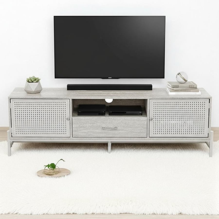 Wooden gray TV unit 160 cm