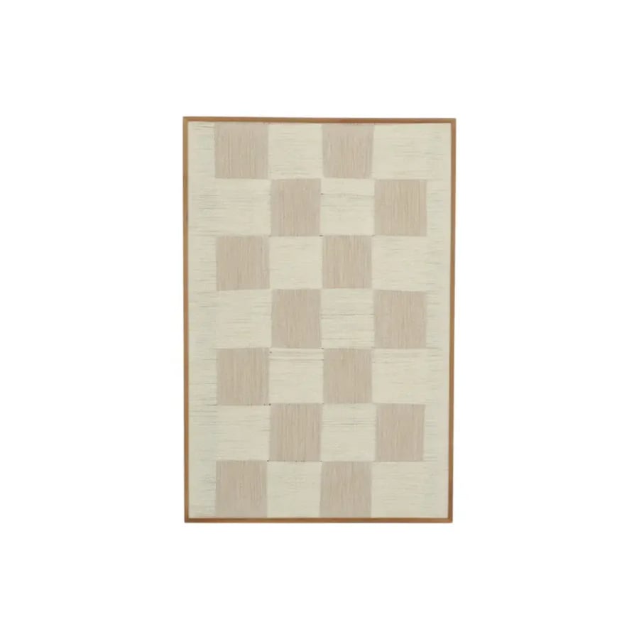 لوحة جدارية هندسية بيج وكريمي 80 × 120 سم