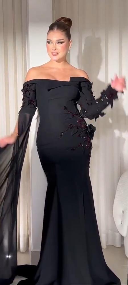 فستان كريب استرتش