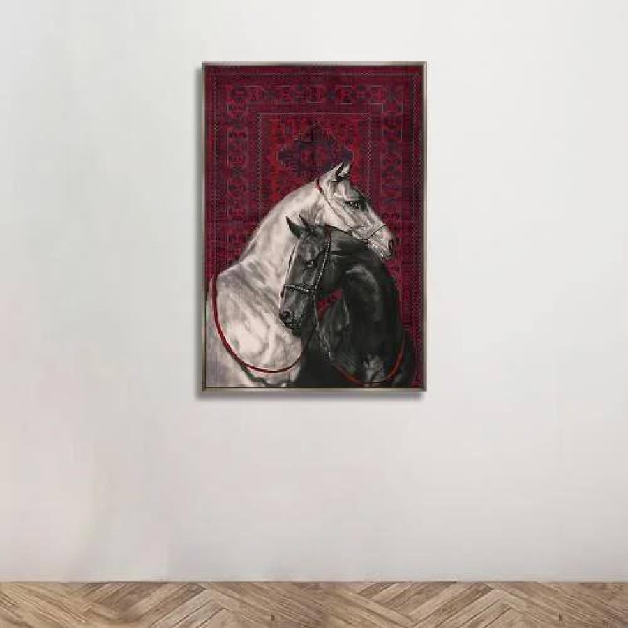 لوحات جداريه بوهميه برسمة خيل