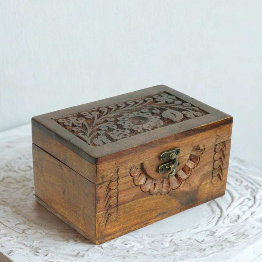 Wooden Box Carved
