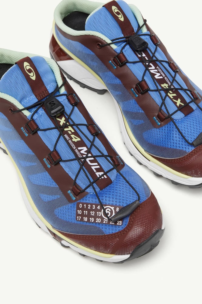 MM6 x Salomon sneaker mules-Ultramari Rum Raisin and Yellow Iris