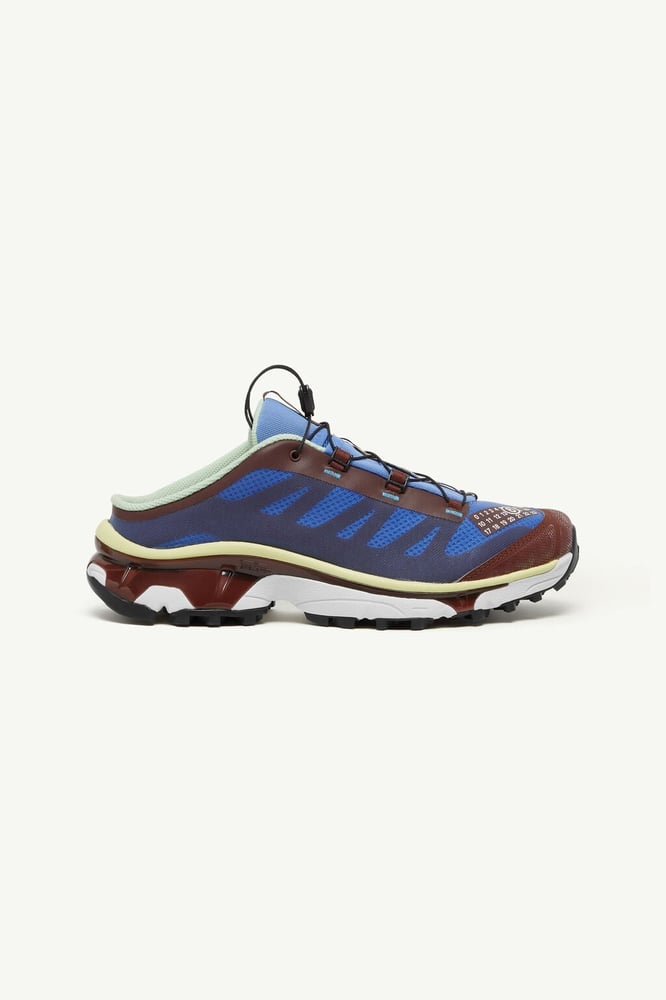 MM6 x Salomon sneaker mules-Ultramari Rum Raisin and Yellow Iris