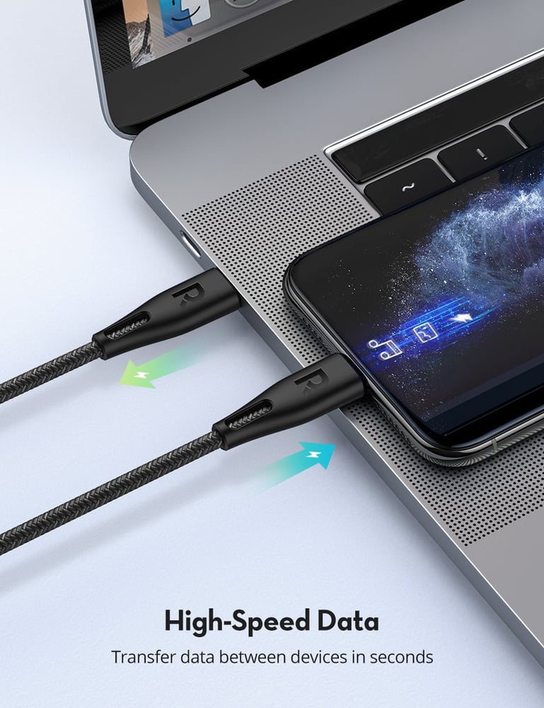 كابل RAVPower لايتنينج إلى Type-C بتقنية PD - 1 متر