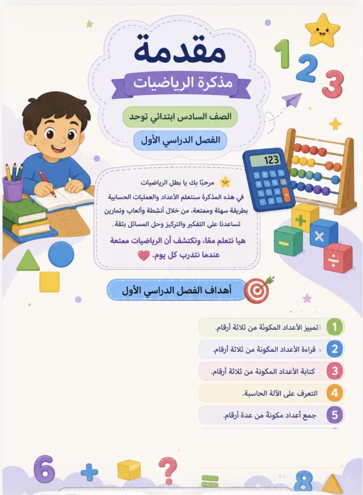 رياضيات  سادس ف١