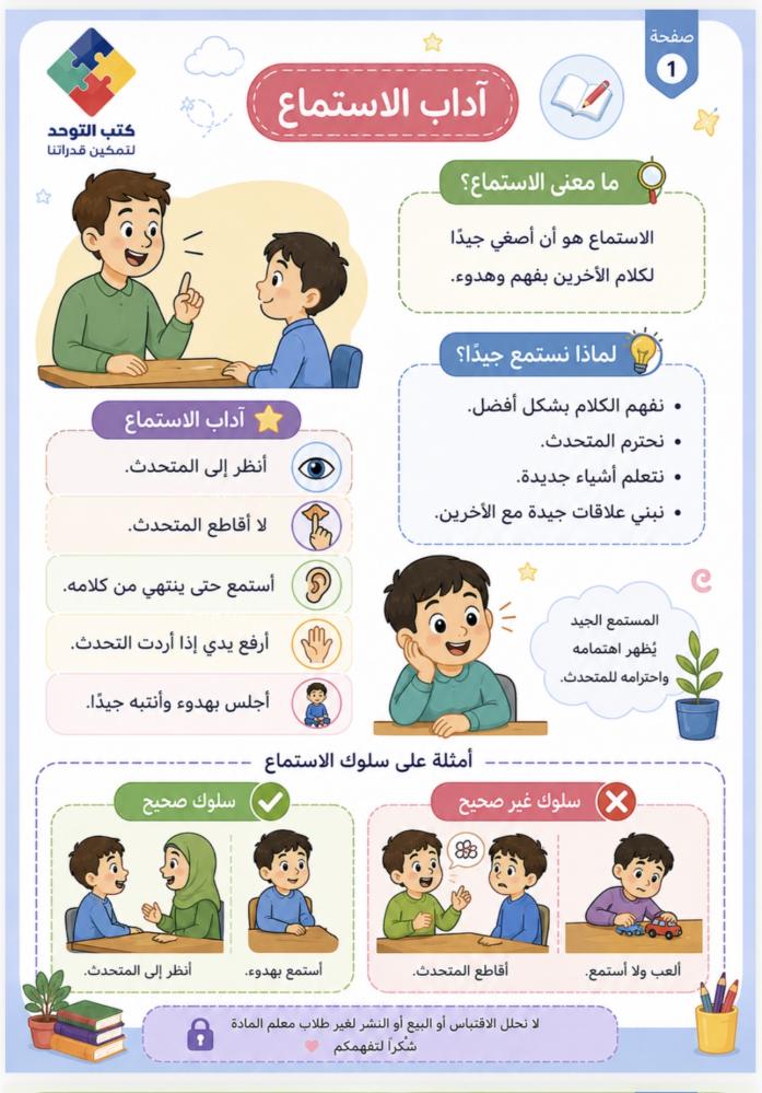 لغتي سادس توحد ف١