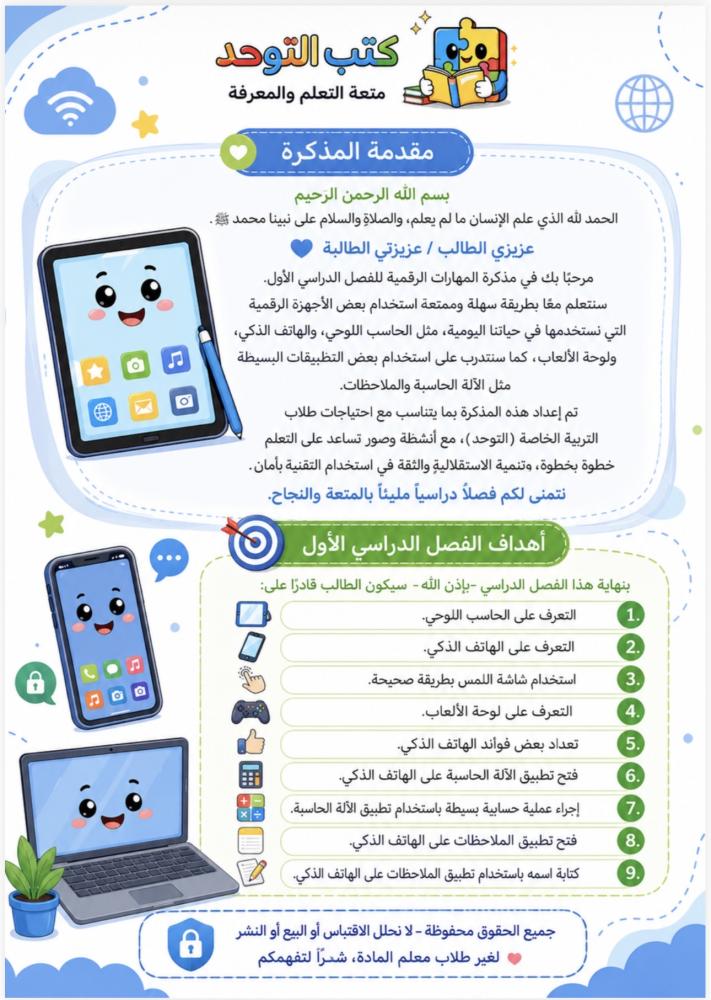 مهارات رقمية سادس توحد ف١