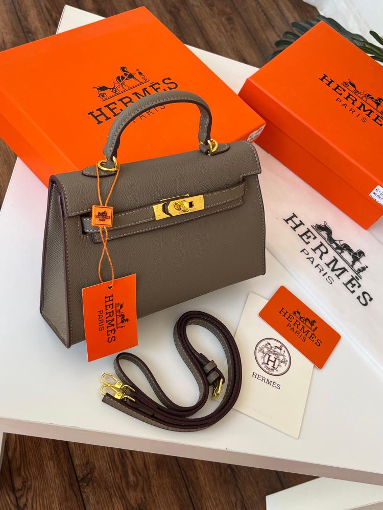 حقيبه هيرمز Hermès رمادي