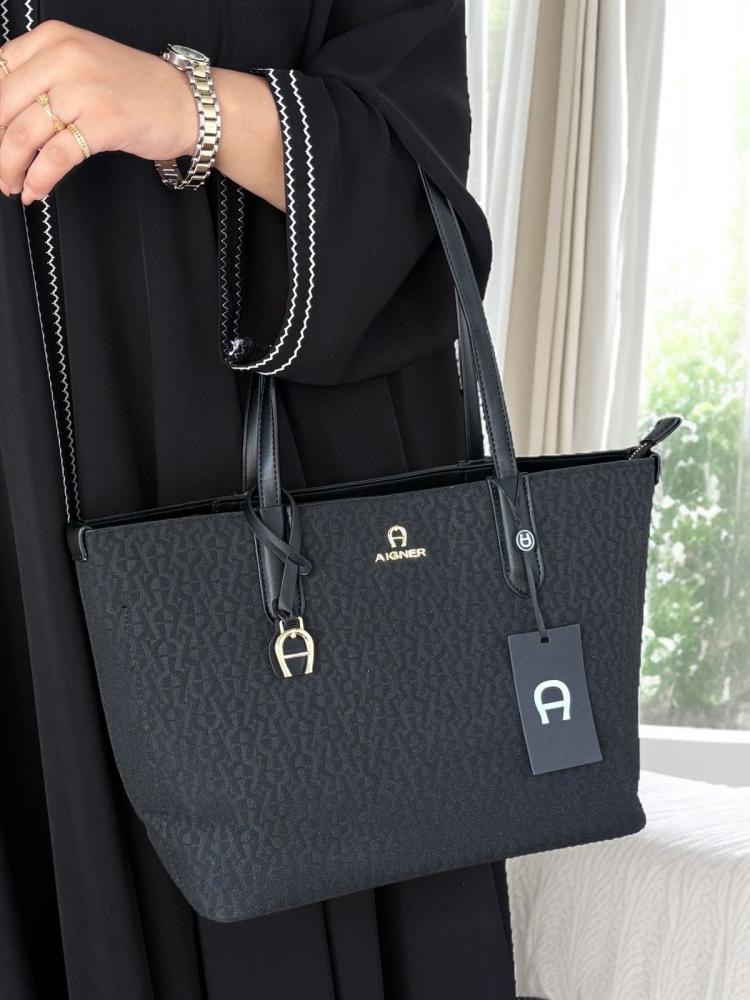 حقيبة اجنر AIGNER قماش توت باق