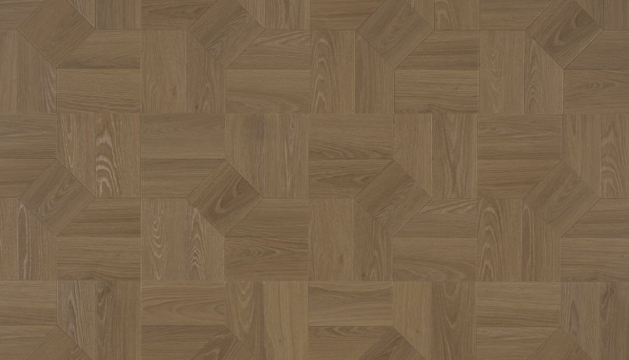 باركيه HDF تصميم مربعات كلاسيكي - أرضيات فاخرة بلون جوزي غامق