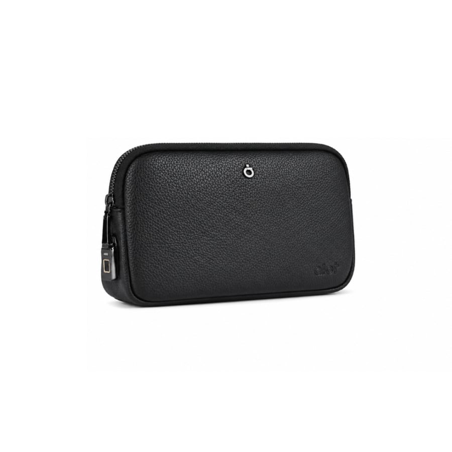 حقيبة ألوت Sovereign Pouch بقفل بصمة – جلد صناعي مقاوم للماء [اسود]