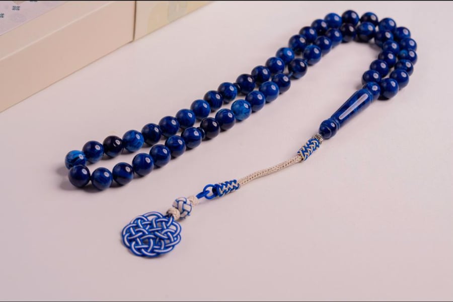 مسباح بكلايت أزرق مع طرابزونة