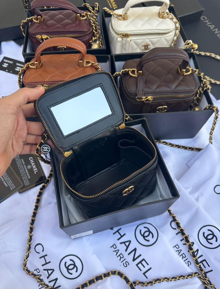 mini شانيل مرايا - اسود مطفي ذهبي
