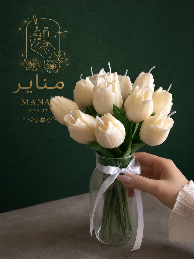 شمعه وردة التوليب