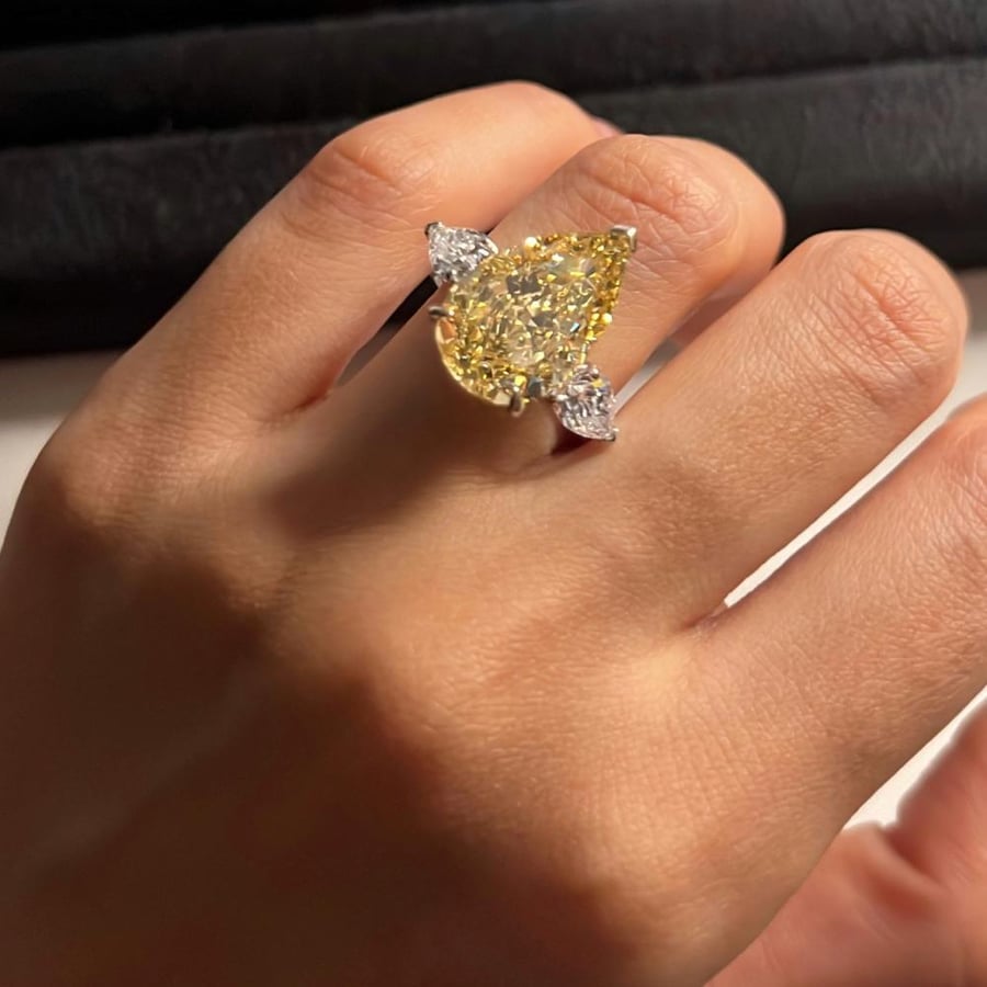 Pear cut yellow