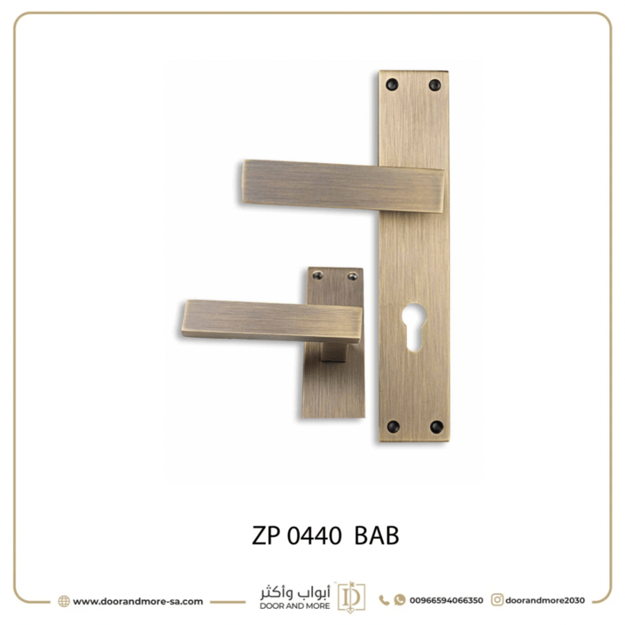 مقبض باب بليت JEWEL لون برونز 0440