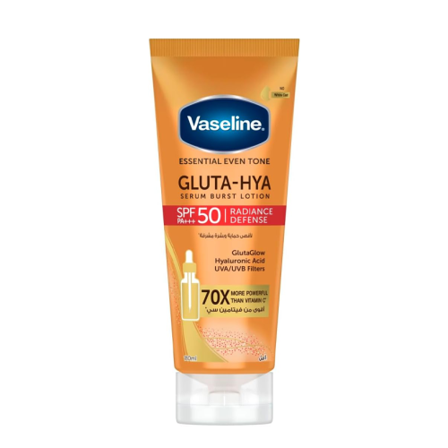 لوشن جلوتا هيا معزز بالسيروم مع عامل حماية من اشعة الشمس SPF50 من فازلين 180 مل