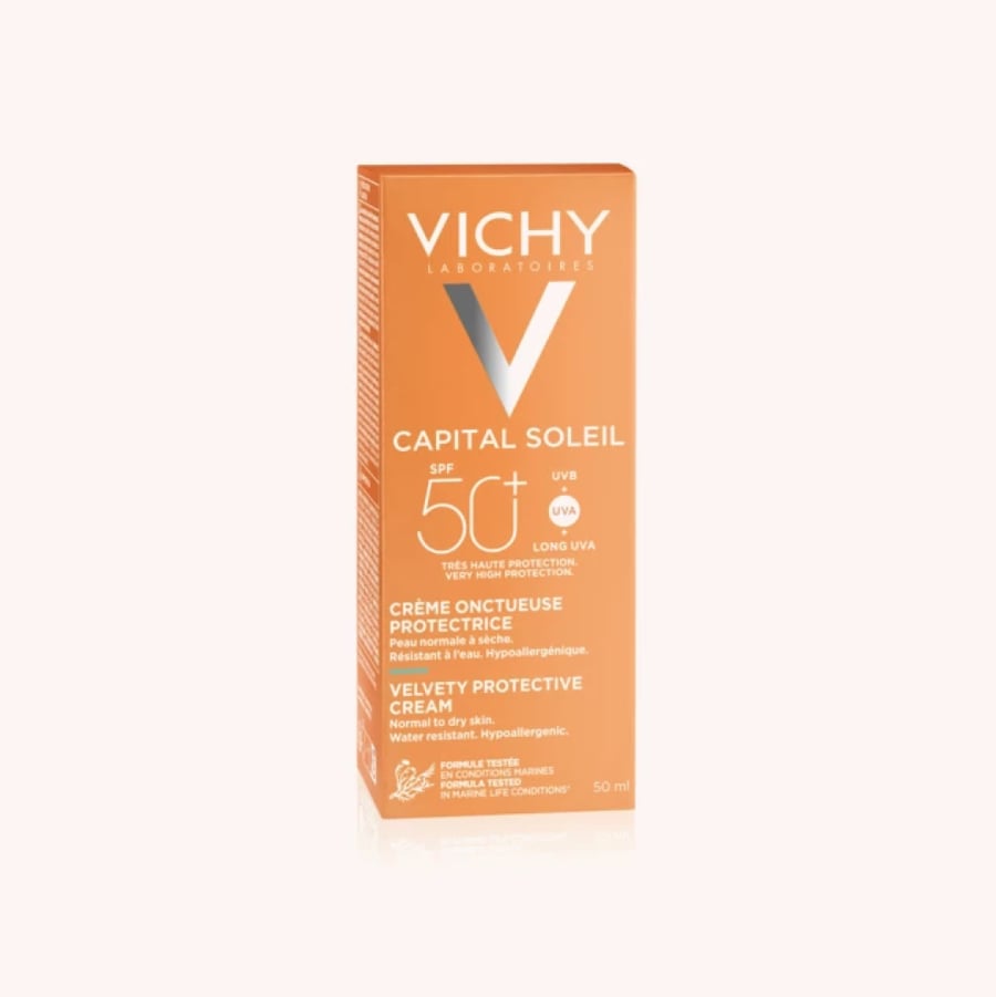 فيشي كريم واقي شمس مخملي كابيتال سولاي بعامل حماية 50SPF 50 مل للبشرة العادية الى الجافة