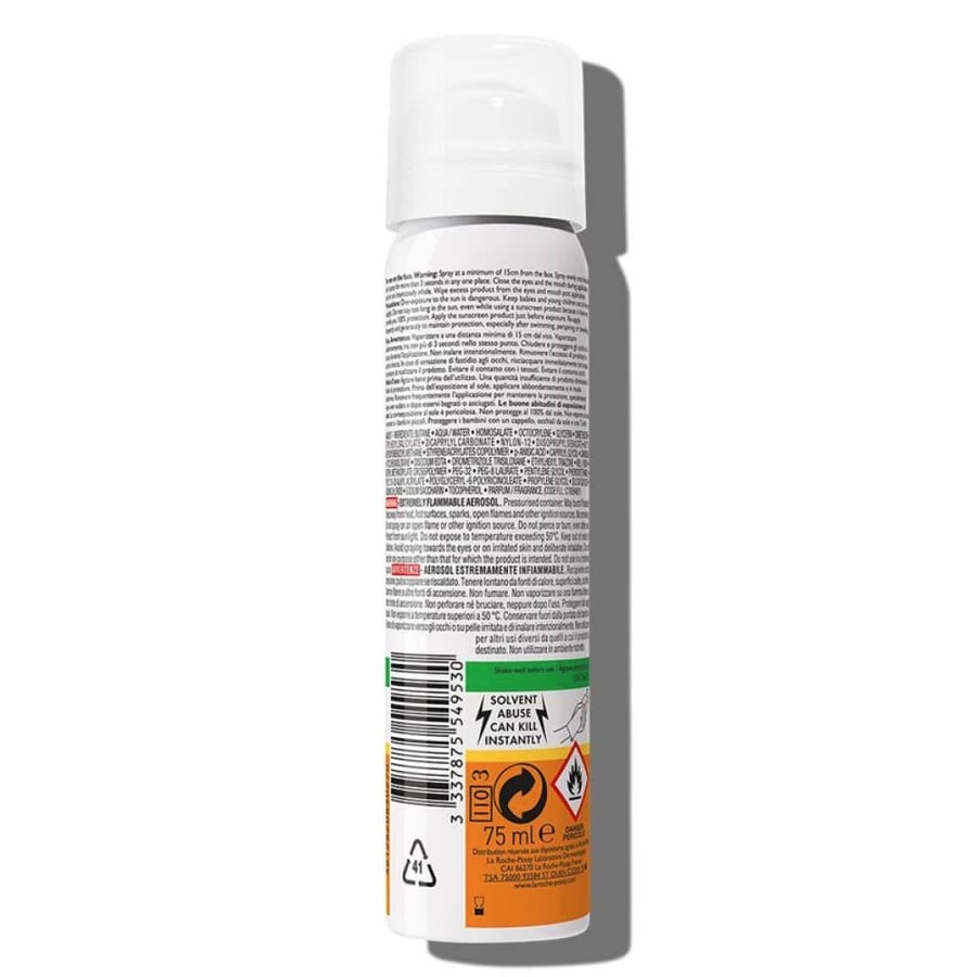 لاروش بوزيه أنثيليوس بخاخ شفاف واقي شمس SPF50 75 مل