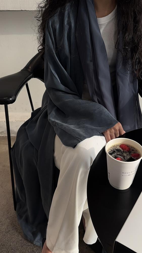 blue abaya