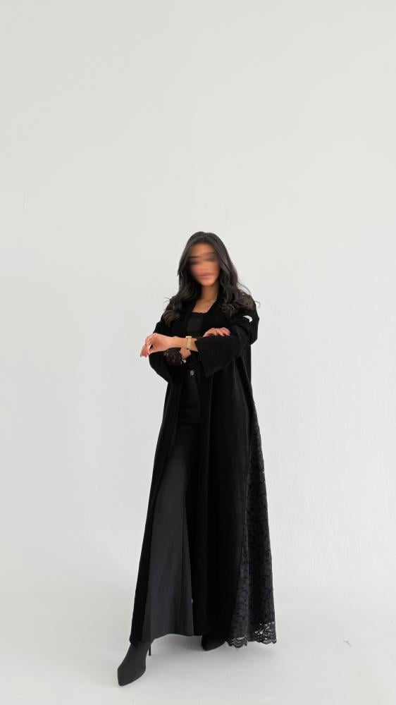 Winter lace abaya