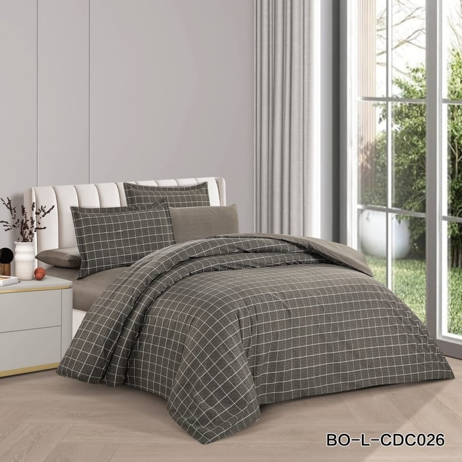 A house quilt with floral design, 100% cotton, for two people, 6 pieces